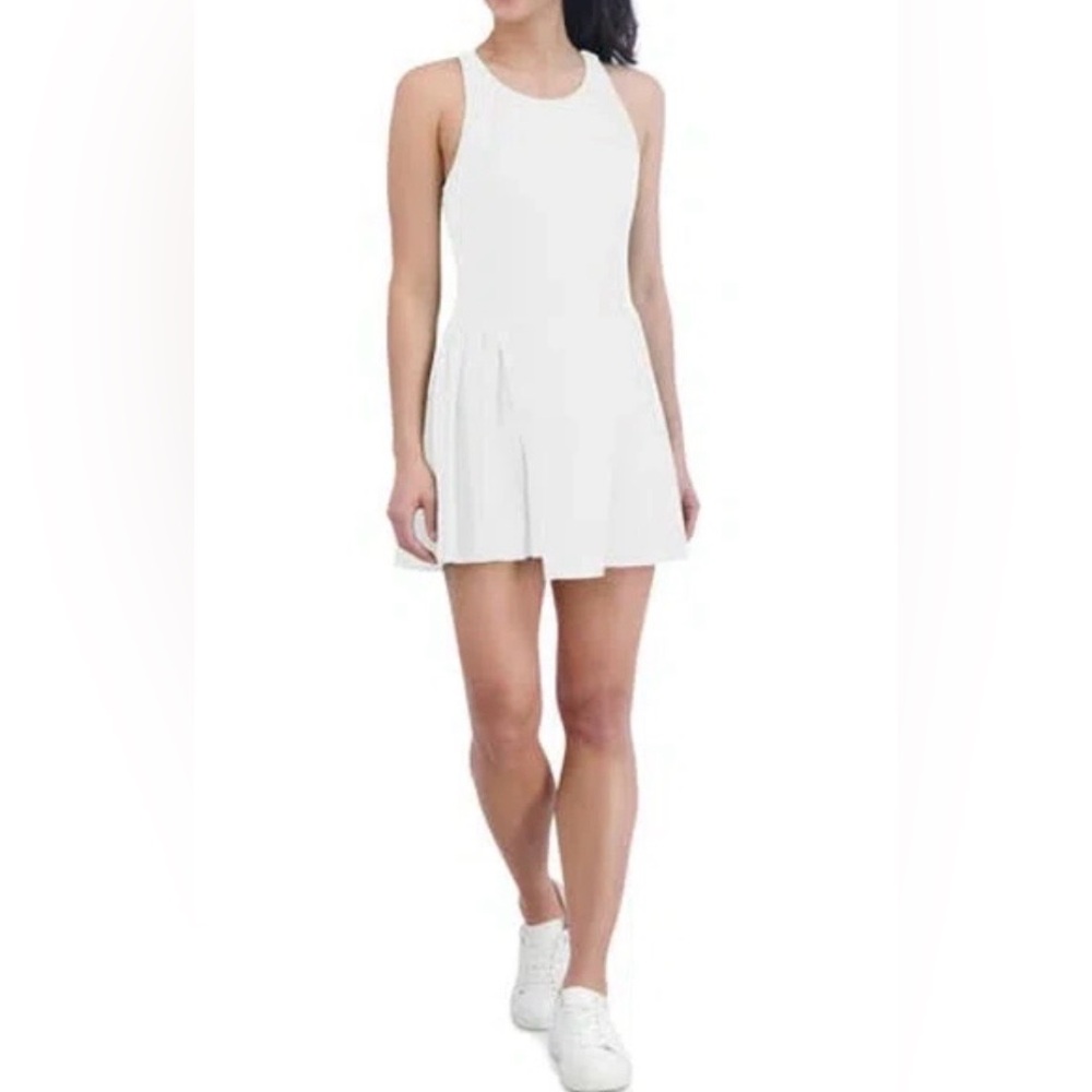 NWT Sage Collective Pro Shop Athletic Dress w Shorts XL White Pleated